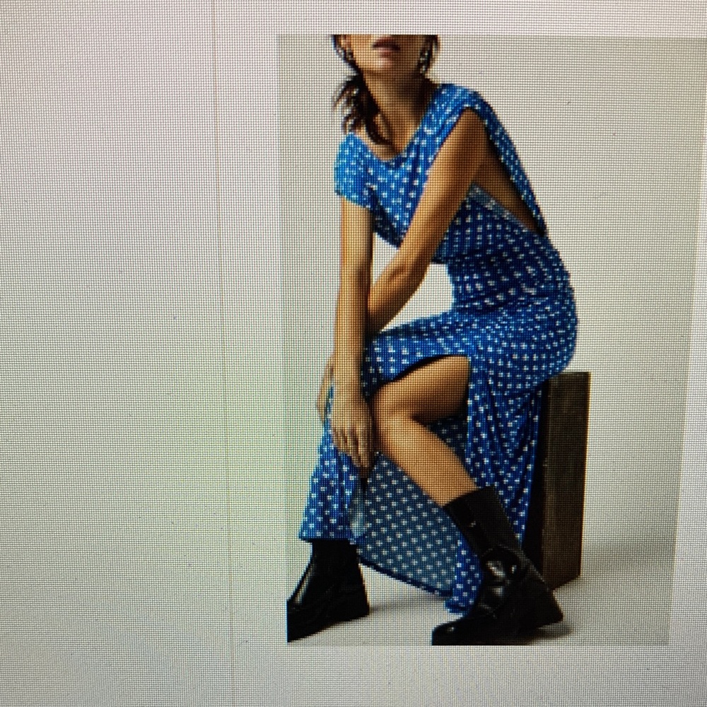 Free People Lakeside Printed Midi Dress